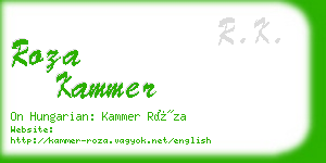 roza kammer business card